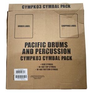 Pacific Drums and Percussion CYMPKO3 Cymbal Pack 3-Piece Cymbal‎ Set Open Box